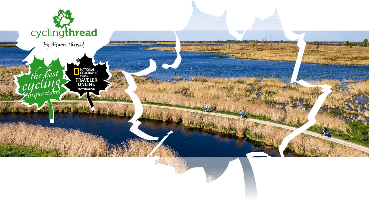 Cycling route through Peene Valley Natural Park