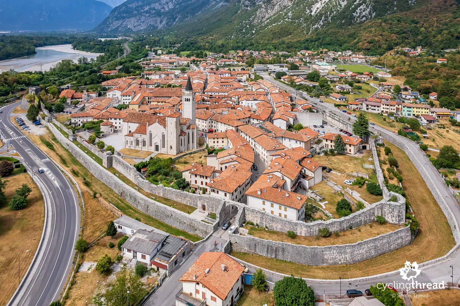 Aerial view of Venzone