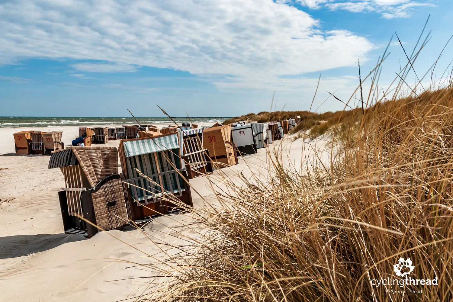 Beach baskets on the Baltic shore of the Darss Peninsula