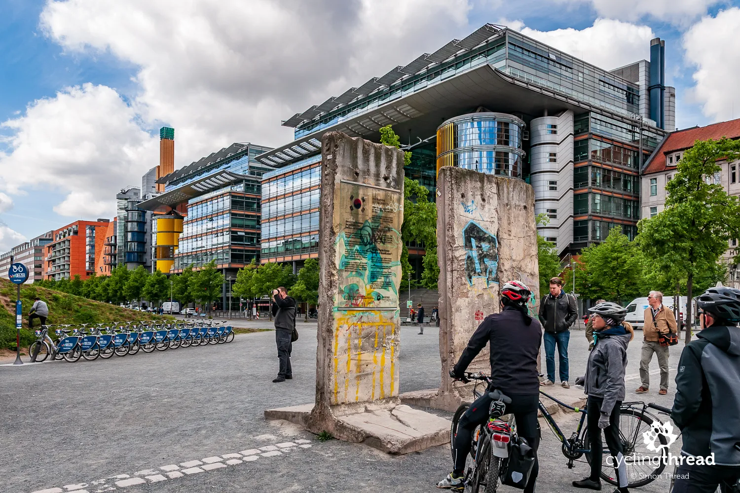 The Berlin Wall and Daimler office at Potsdamer Platz