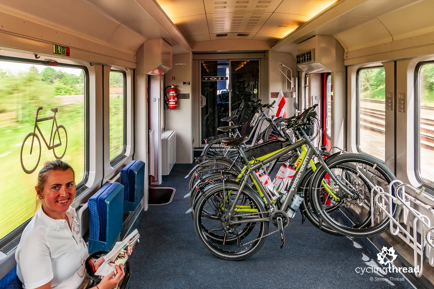 Bicycle carriage in an EuroCity train