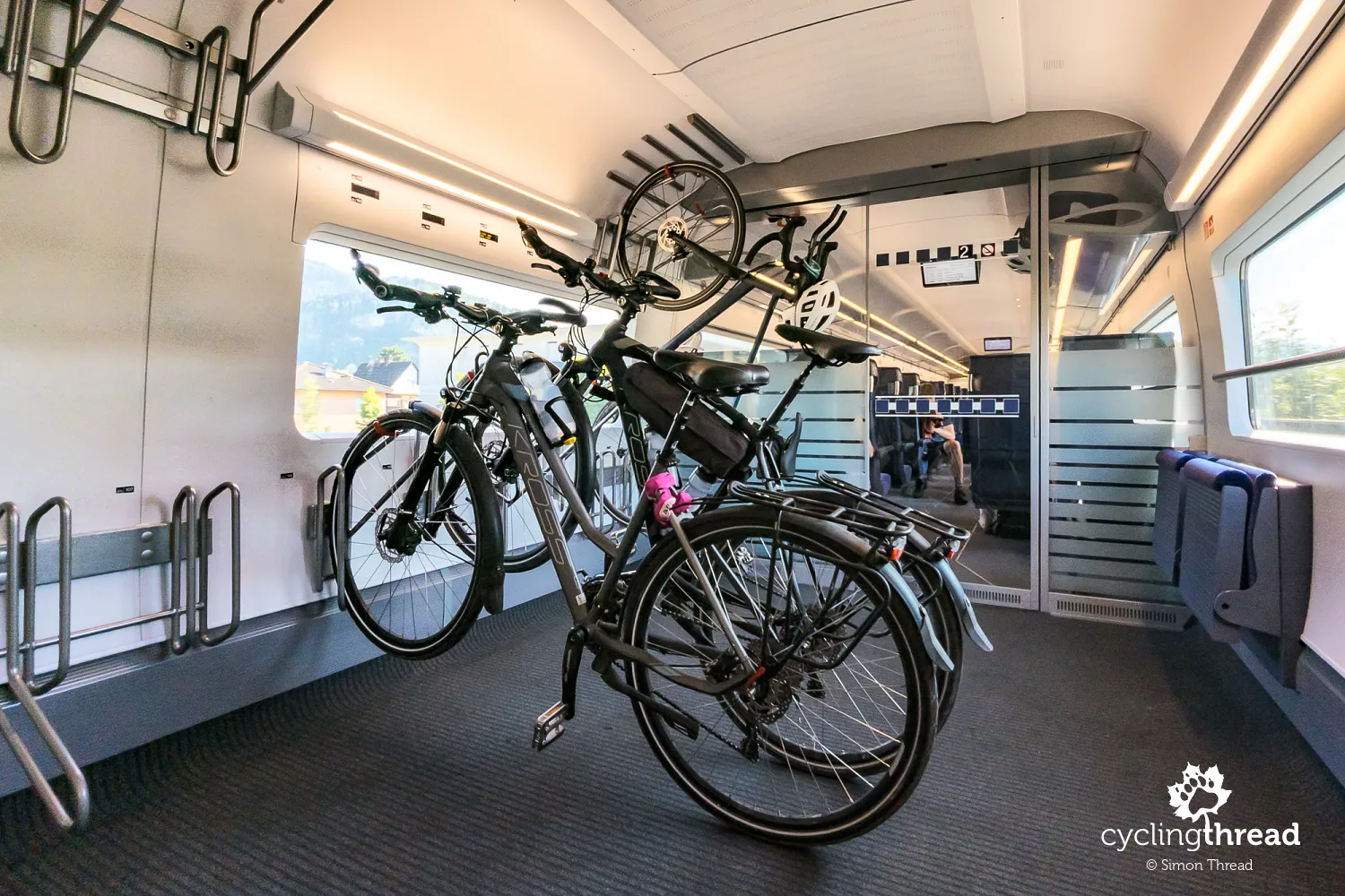 Bicycle compartment on the ICE train by DB