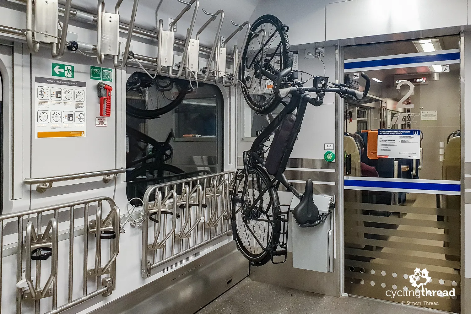 Bicycle in a combo carriage on a PKP Intercity train