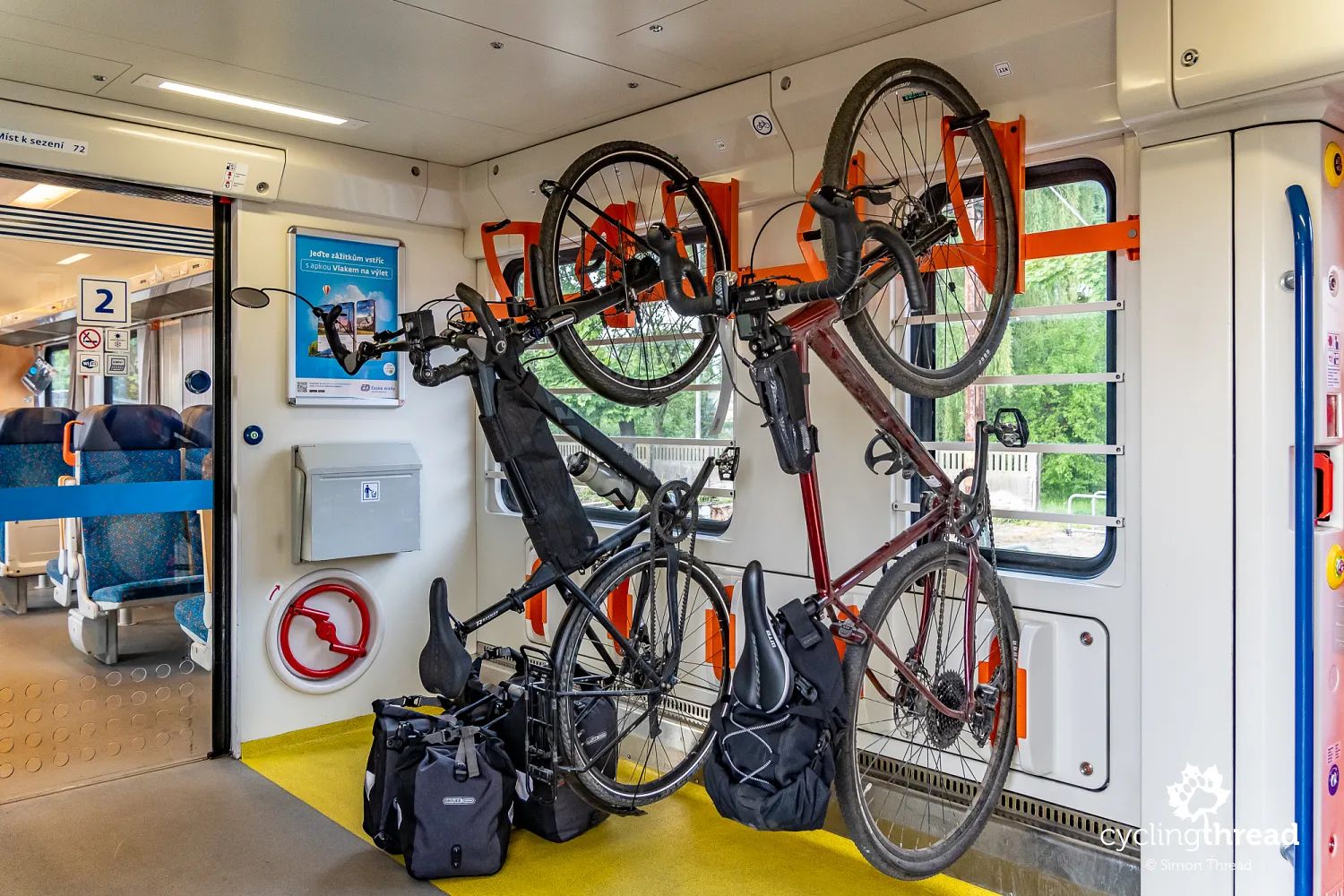 Bicycles in a EuroCity train in Czechia