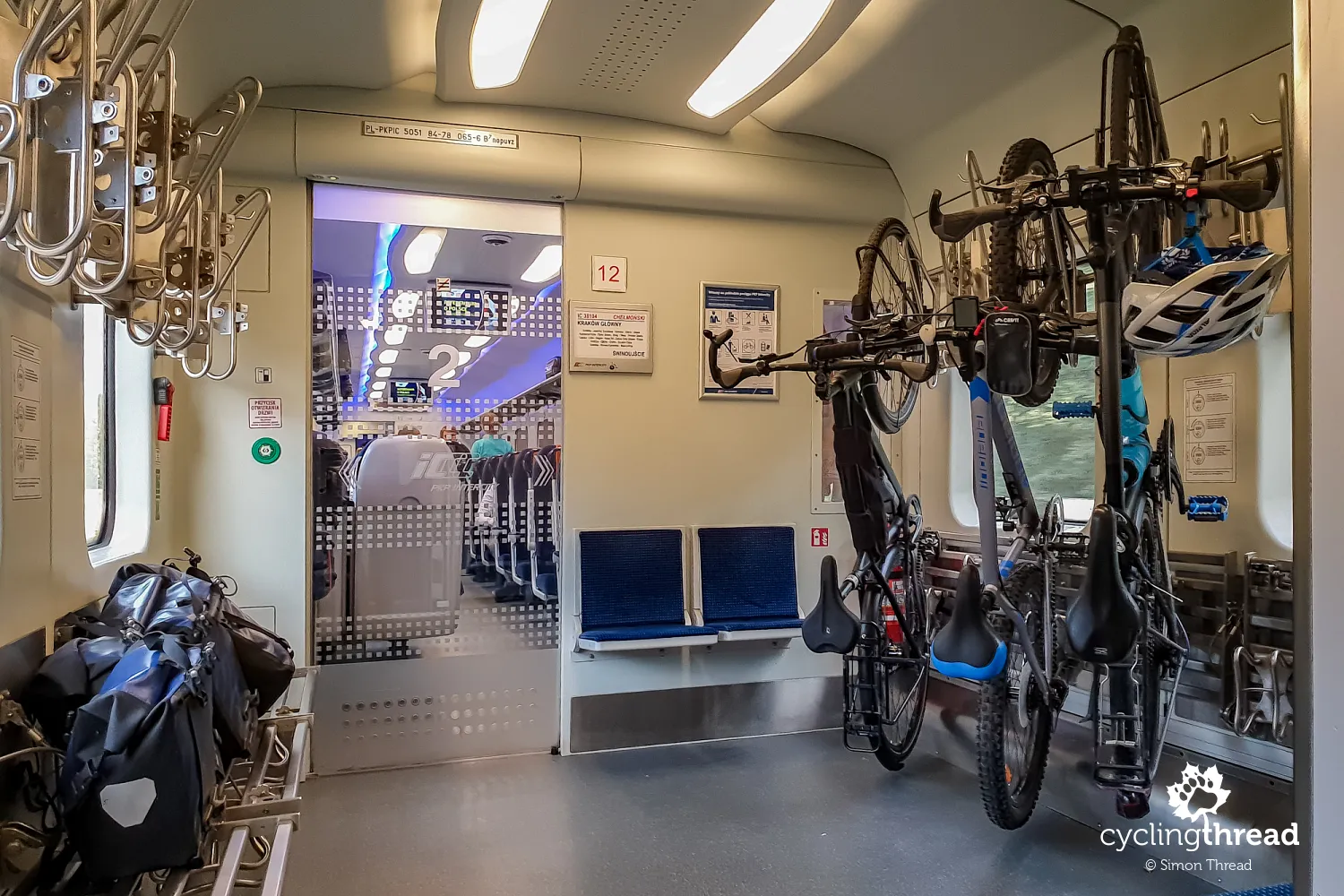 Bicycles in the Intercity train from Krakow to Świnoujście