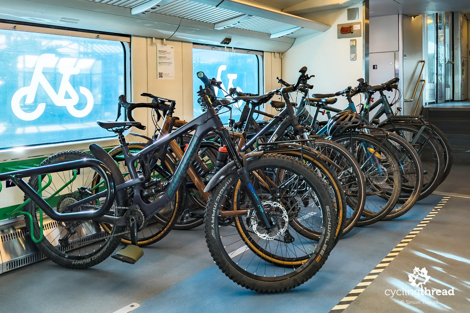 Bicycles in the Santa Claus Express in Finland