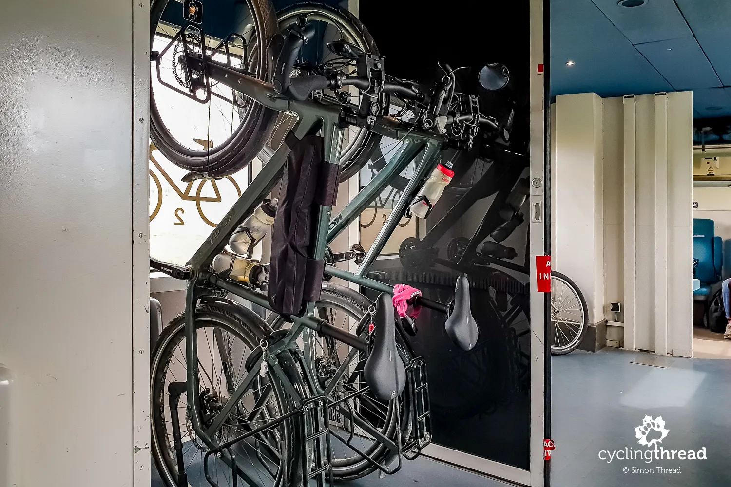 Bicycles in a TER train in France