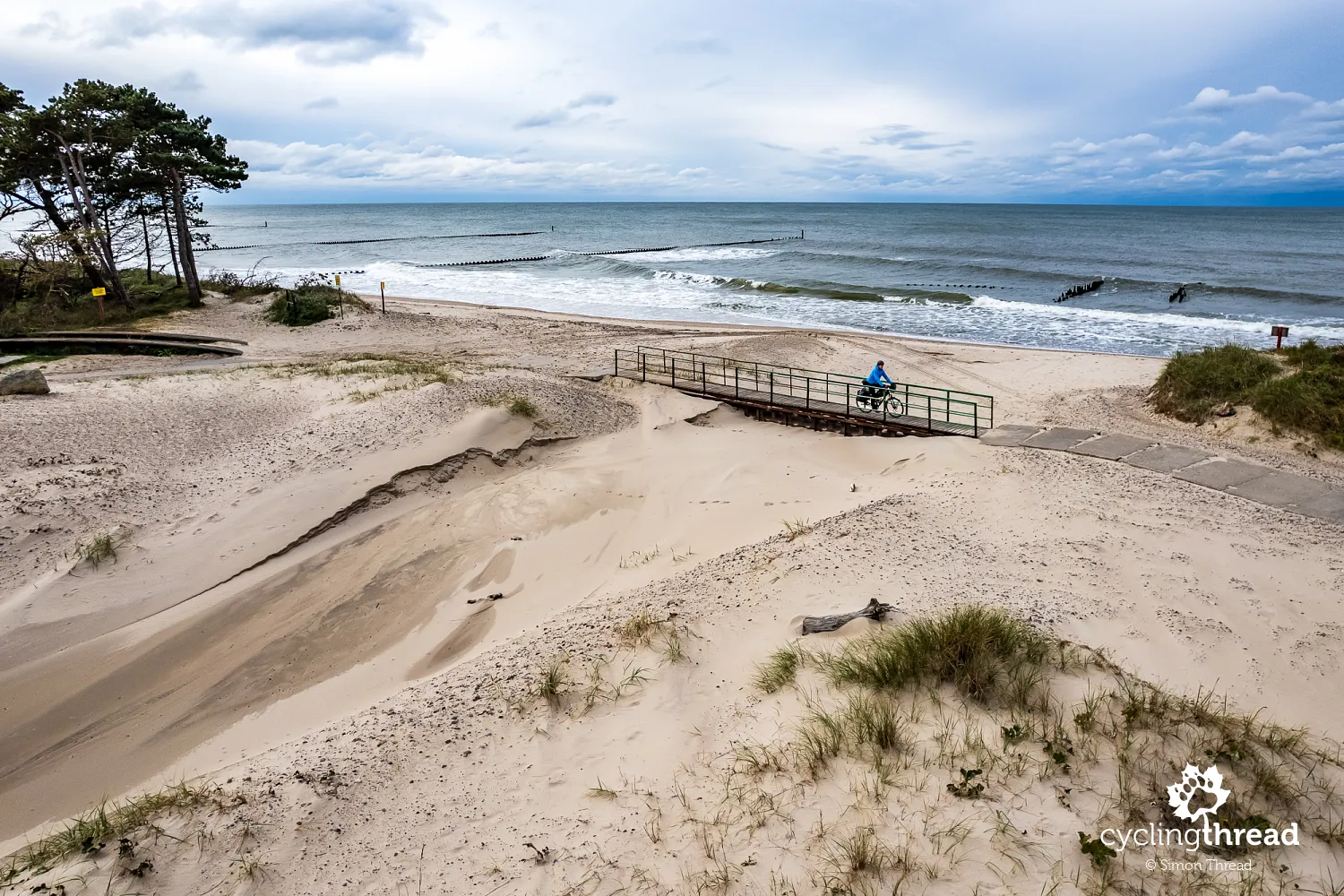 The bridge near the Lake Kopań by the Baltic Sea