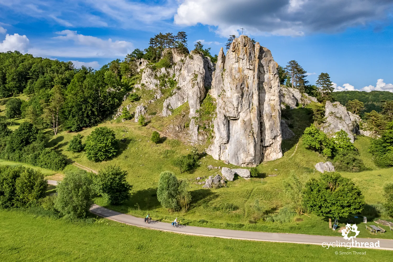 Burgstein - a rock formation above in Franconia