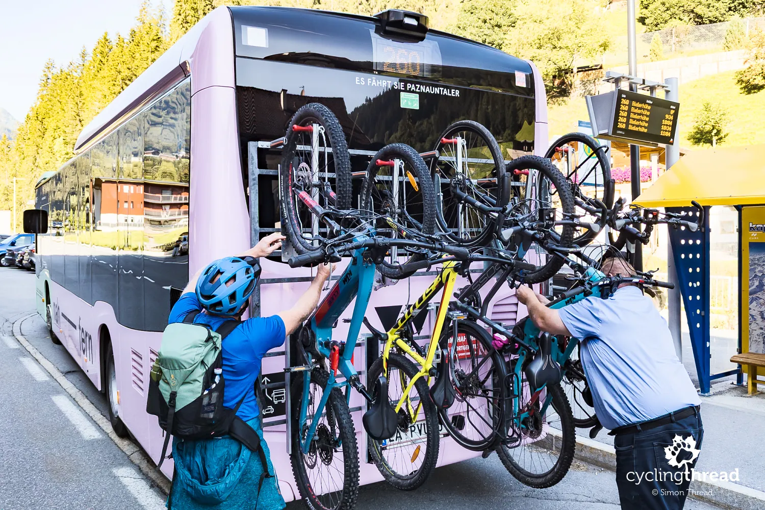 Bus no. 260 from Landeck to Bielerhöhe