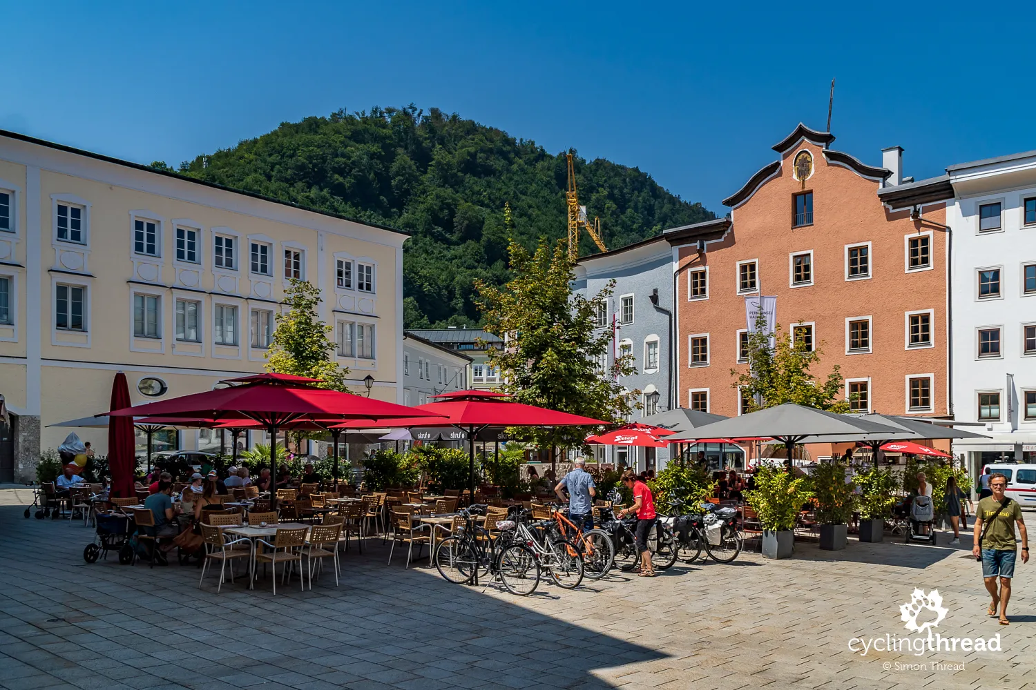 City square in Hallein, Austria