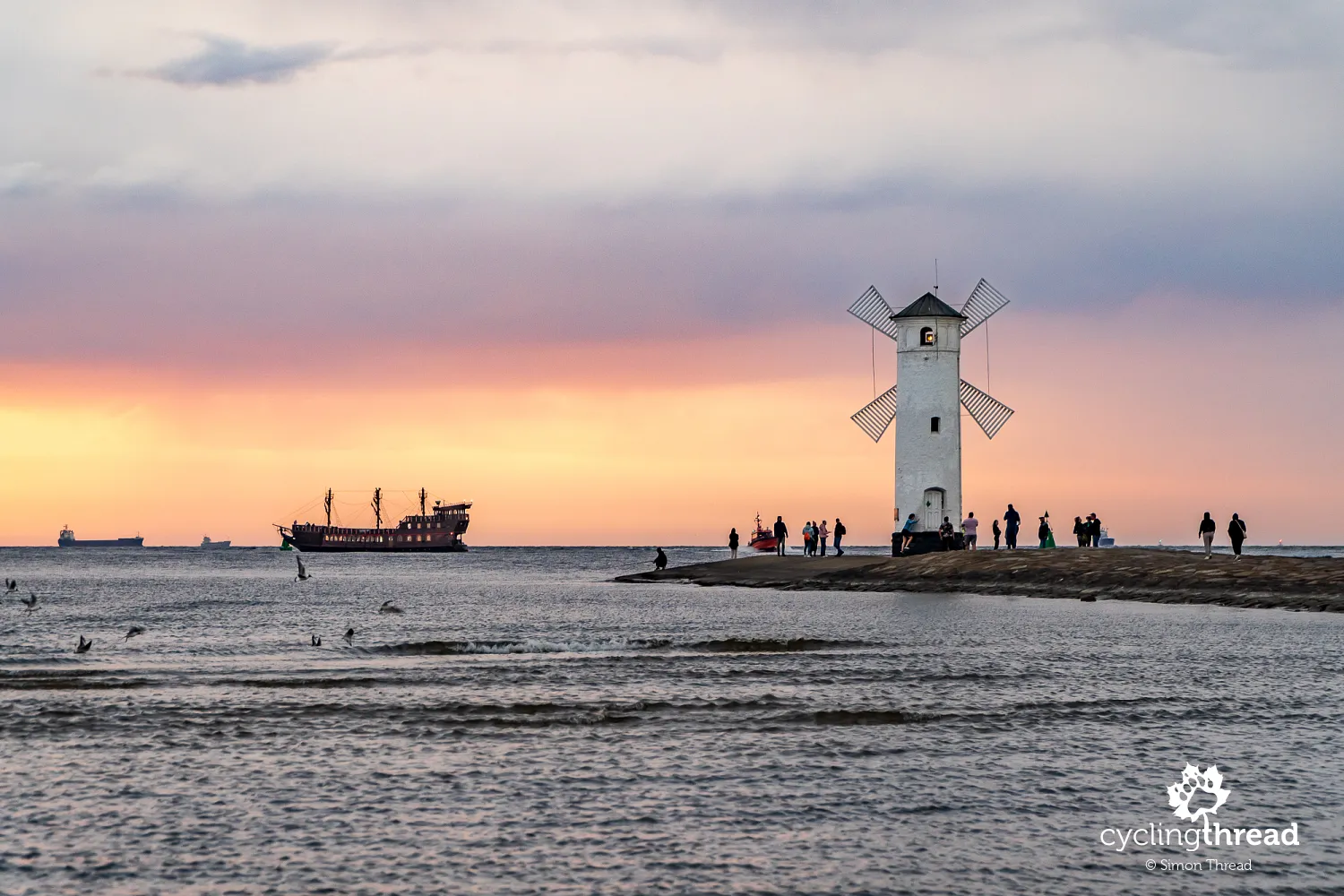 Colorful sunset in Świnoujście