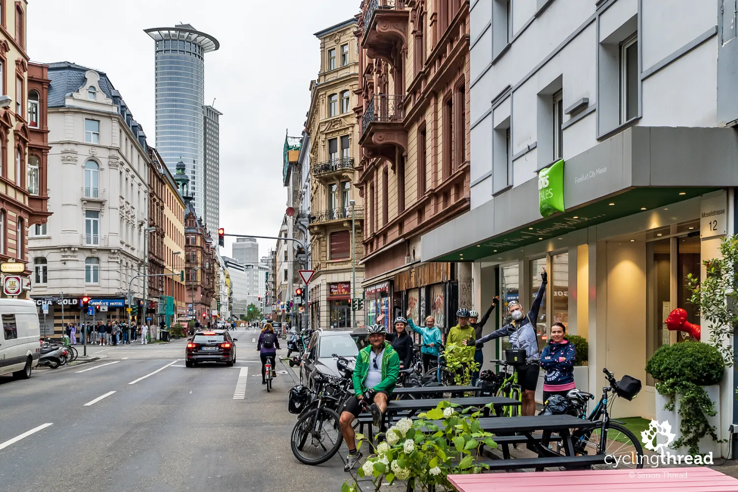 The crew before departure from Frankfurt am Main