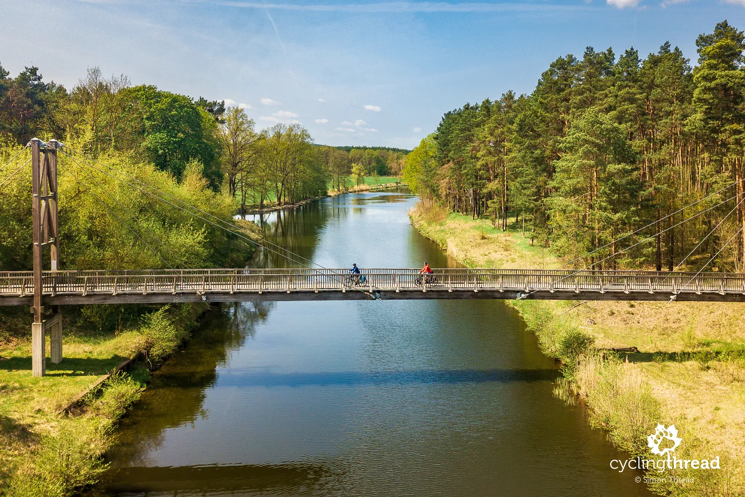 A cycling bridge over the Oder-Spree Canal