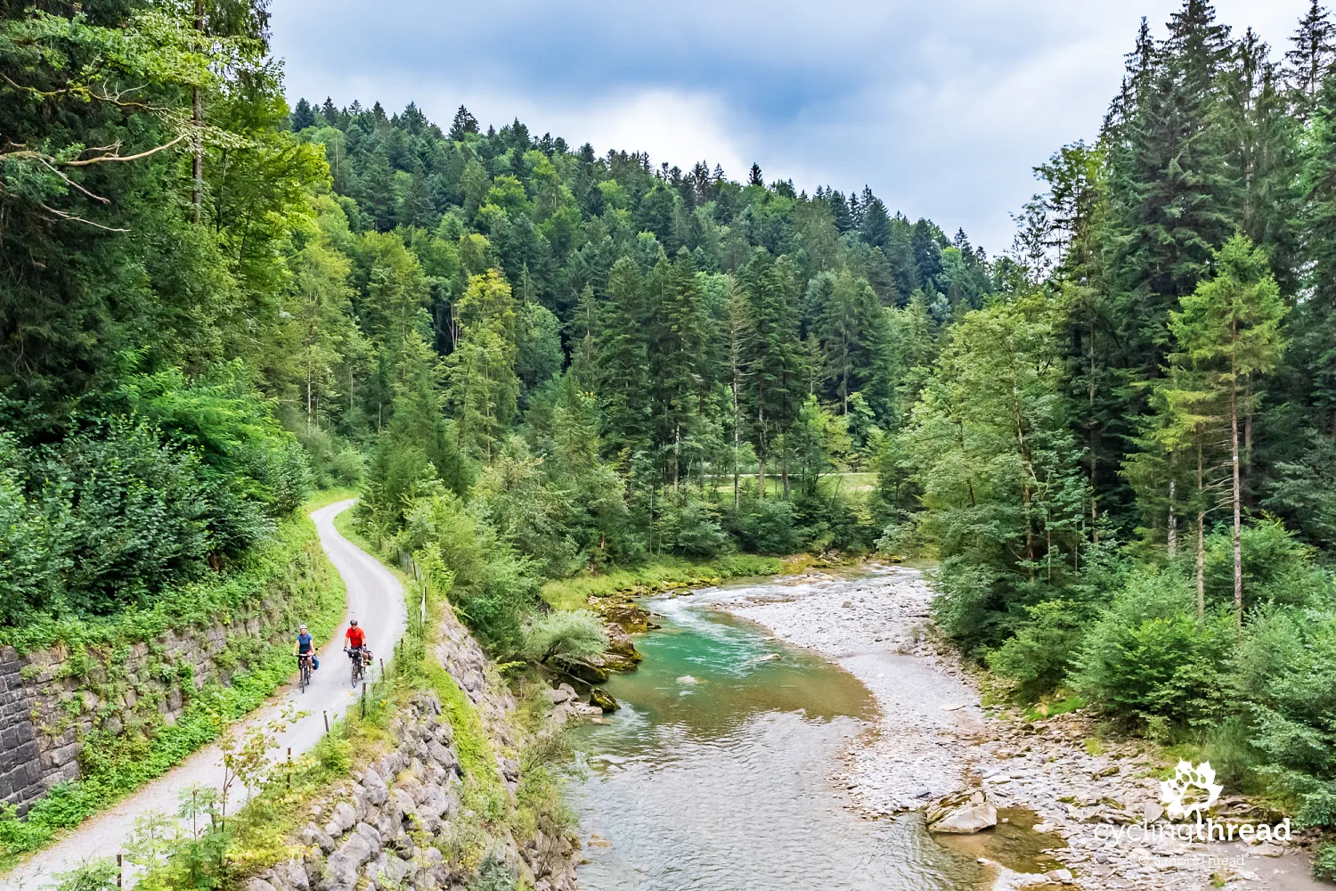 Cycling route along Achtalweg in Austria