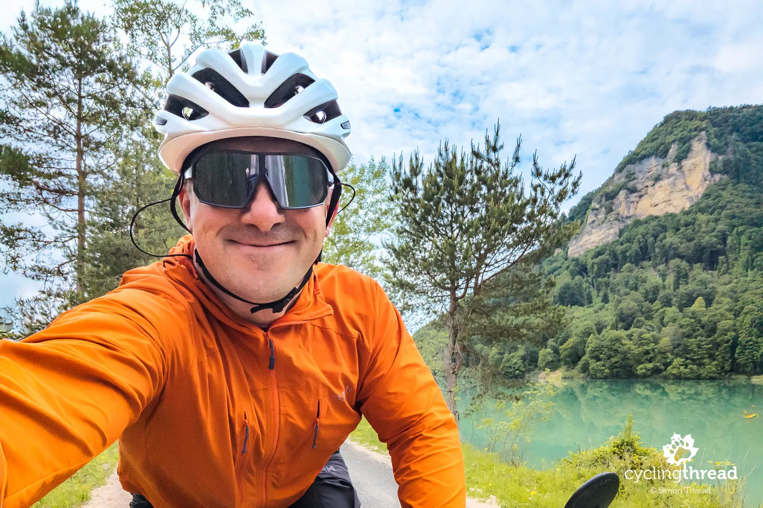 Cycling selfie by the Drava river