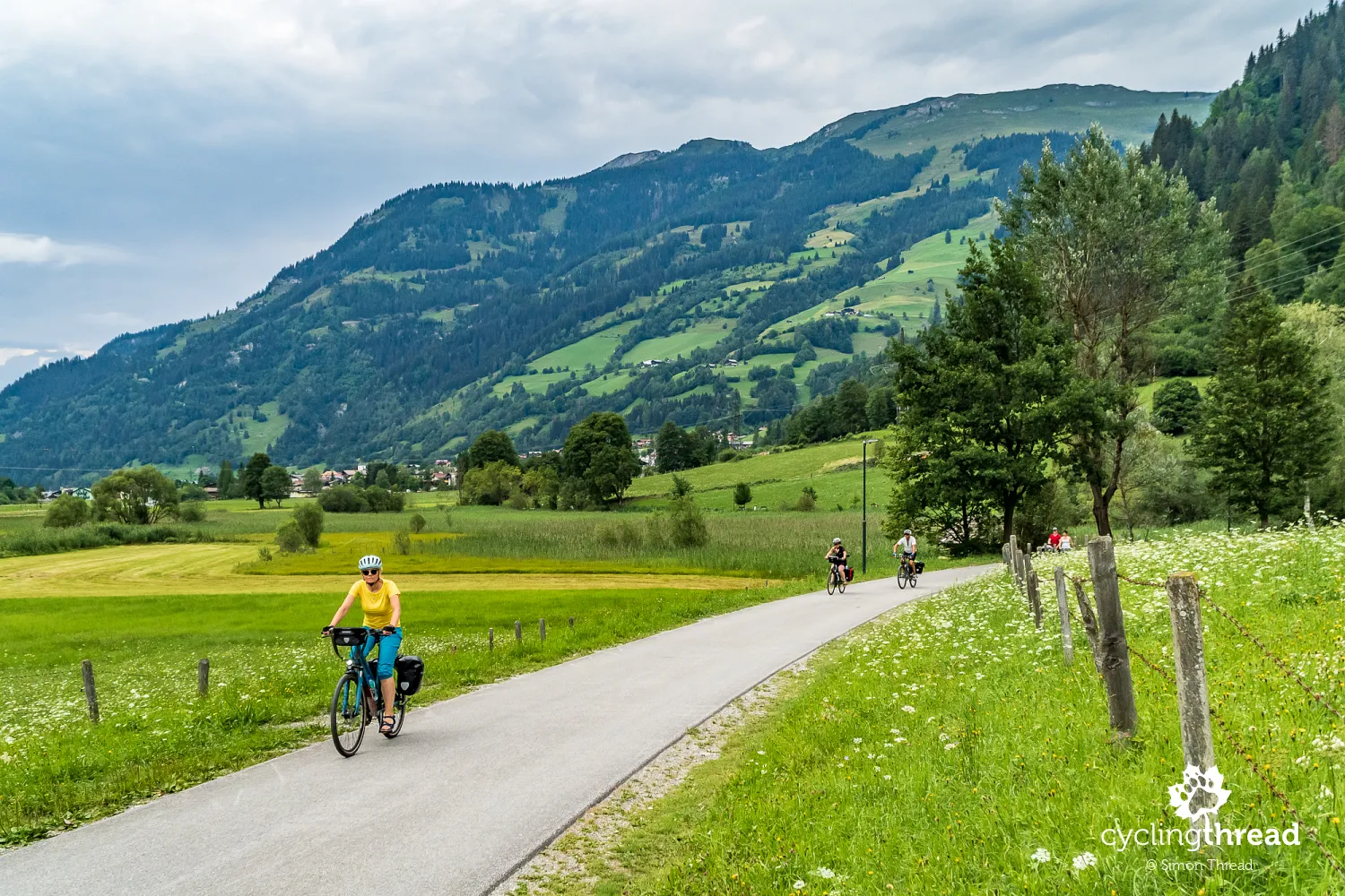 Cycling through the Gastein valley in Austria