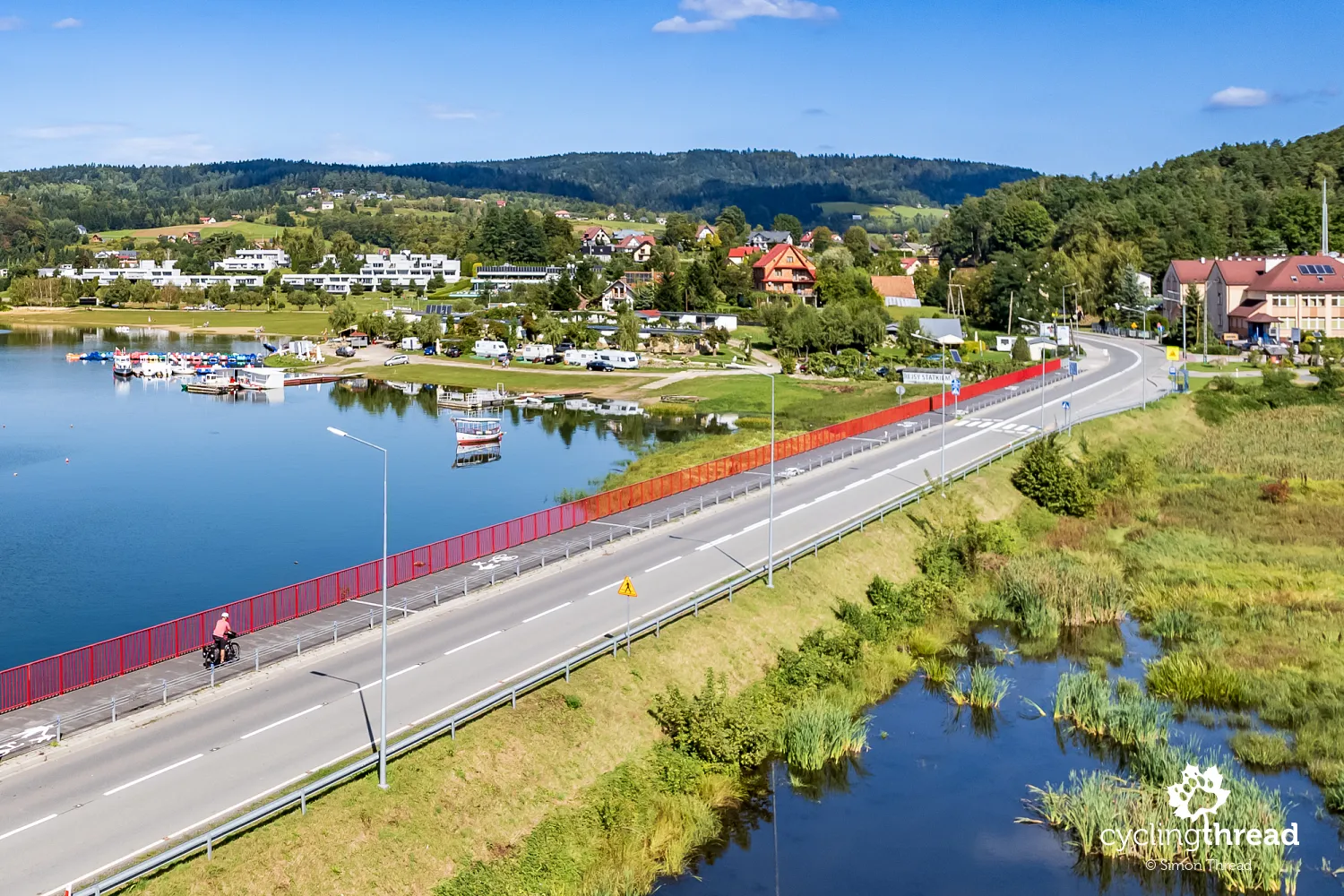 Cycling through Gródek nad Dunajcem