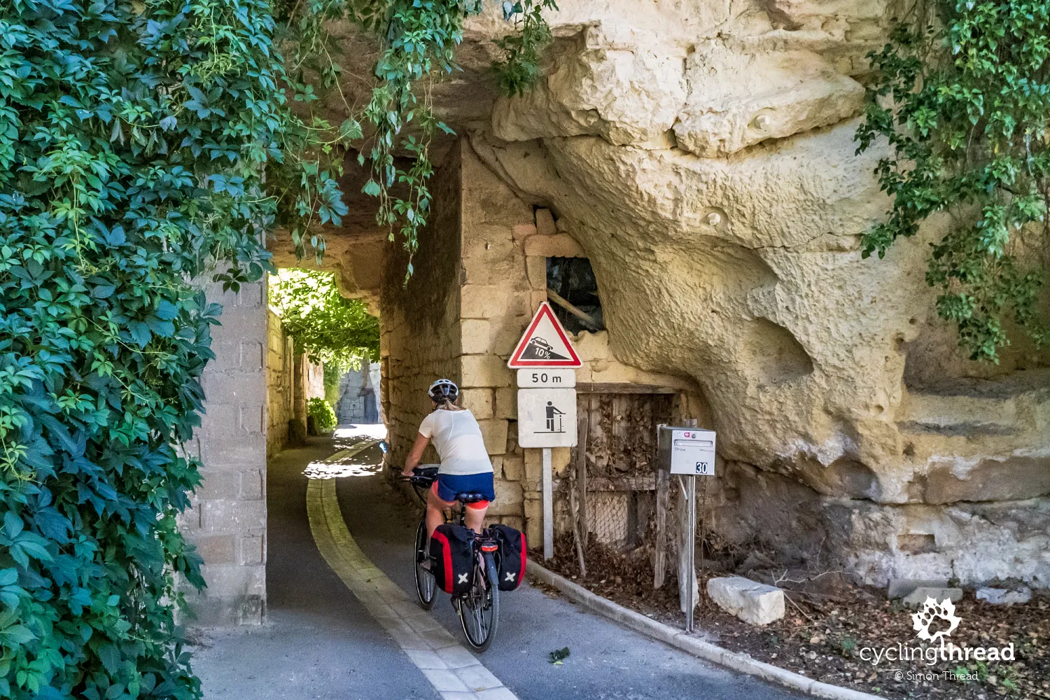 Cycling through the vicinity of Turquant on the Loire Route