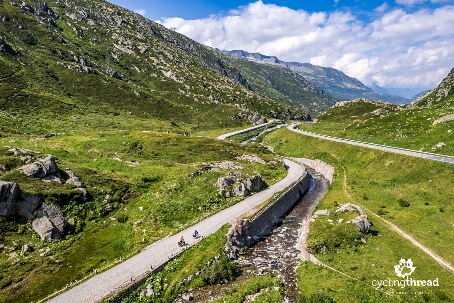 Descending from the Gotthard Pass to Anderm