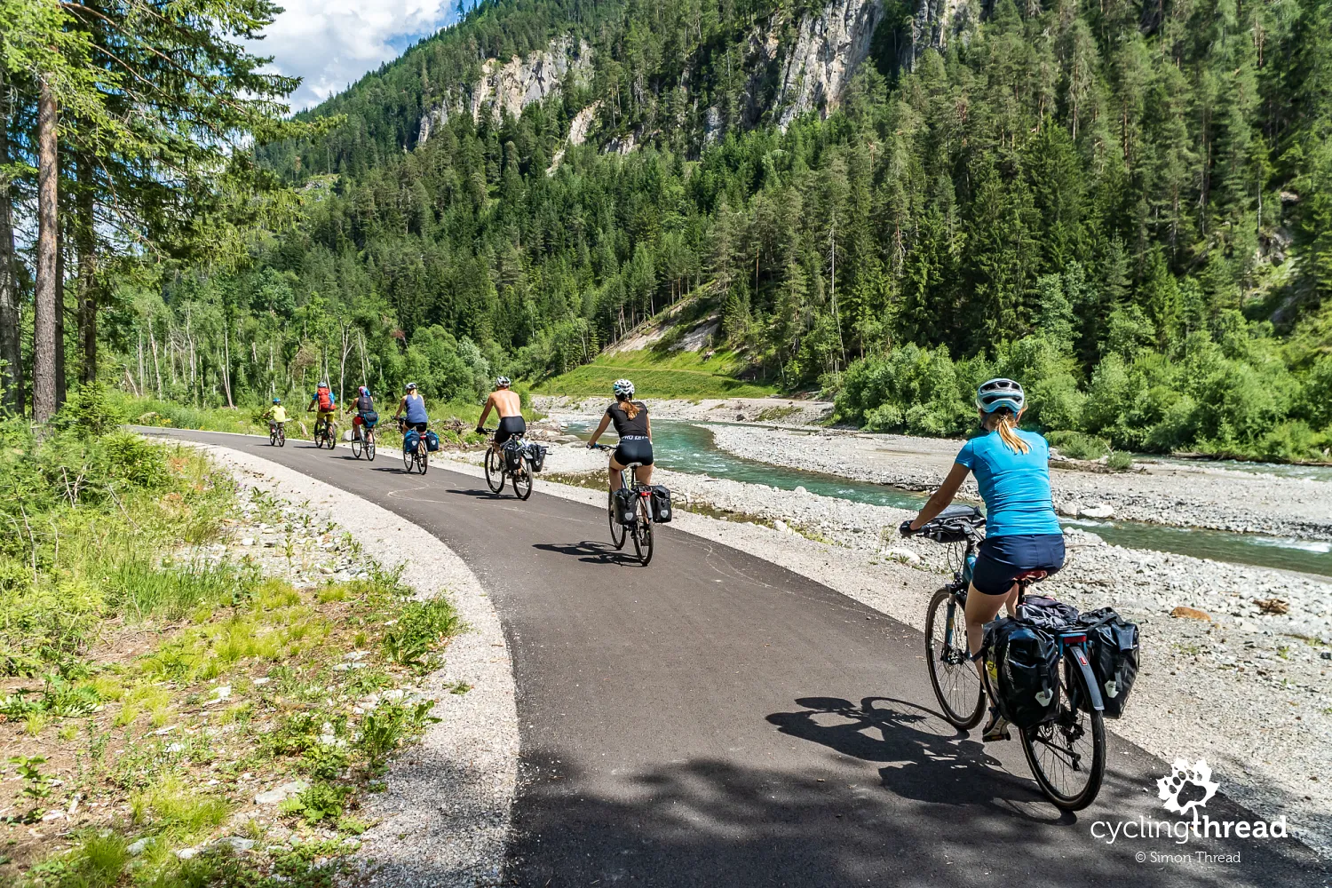 Drava Cycle Route near the Gailtal Alps