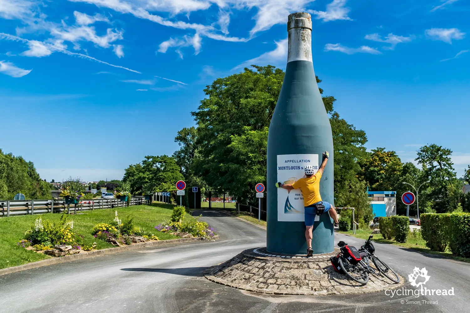 Entrance to an appellation in the Loire Valley wine region