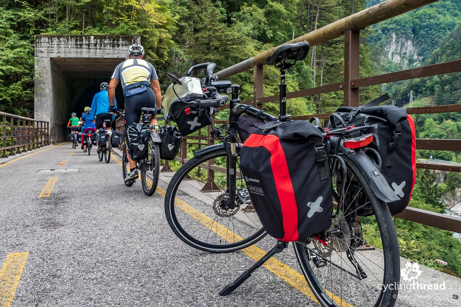 Extrawheel panniers on the Alpe-Adria cycling route
