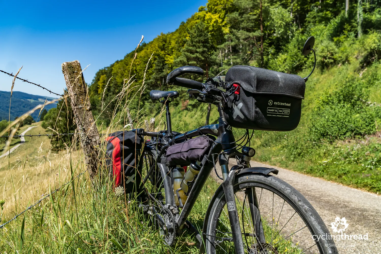 Extrawheel panniers on Jura