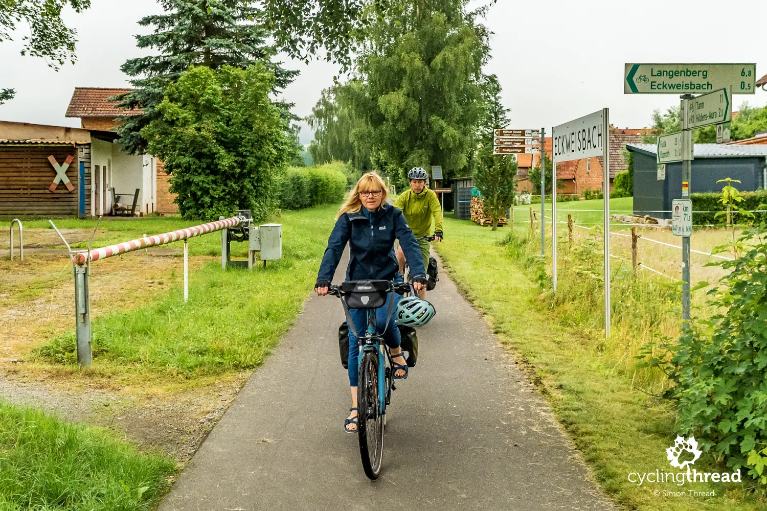 Former railway infrastructure along the cycling route