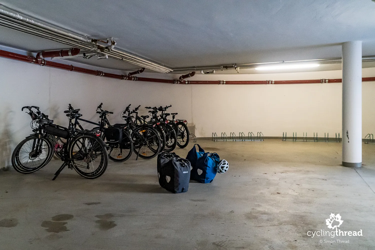 Garage for bicycles in a Brandenburg hotel