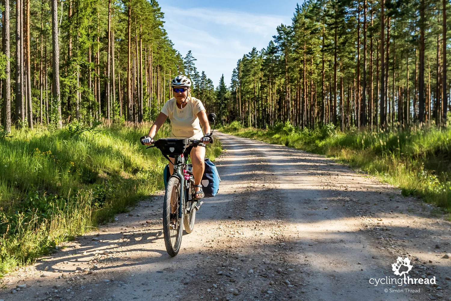Gravel road in Courland, Latvia