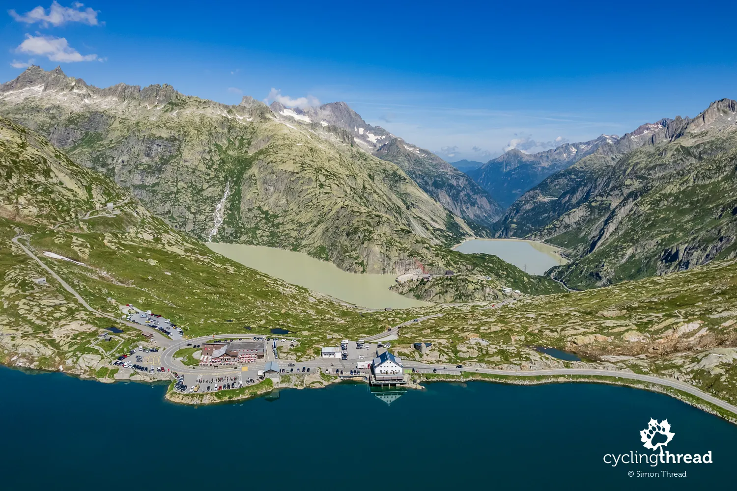 Grimsel Pass in Switzerland from above