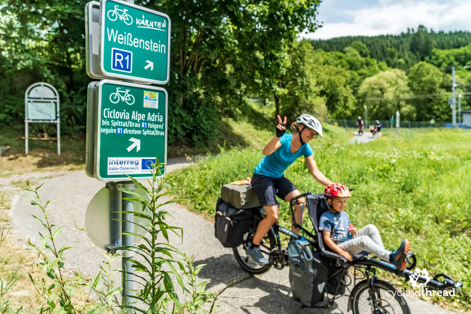 A Hase Pino family bike along the Drava