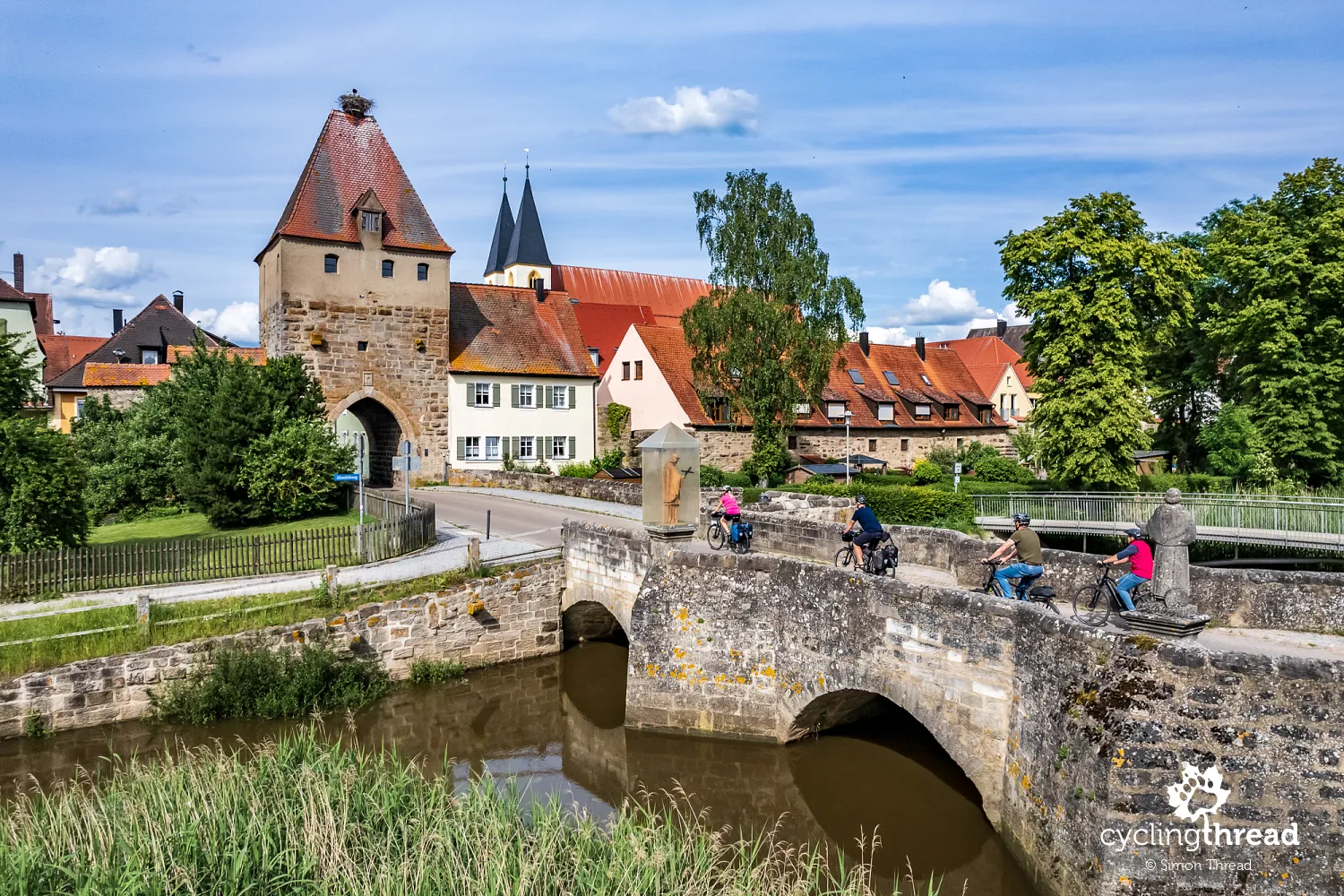 Herrieden - stone bridge and Stork Tower