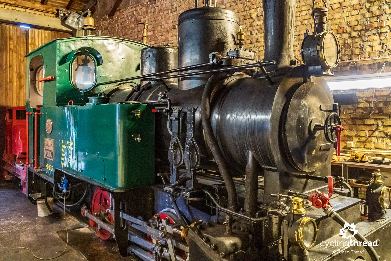 Historic locomotive in the museum in Lustenau