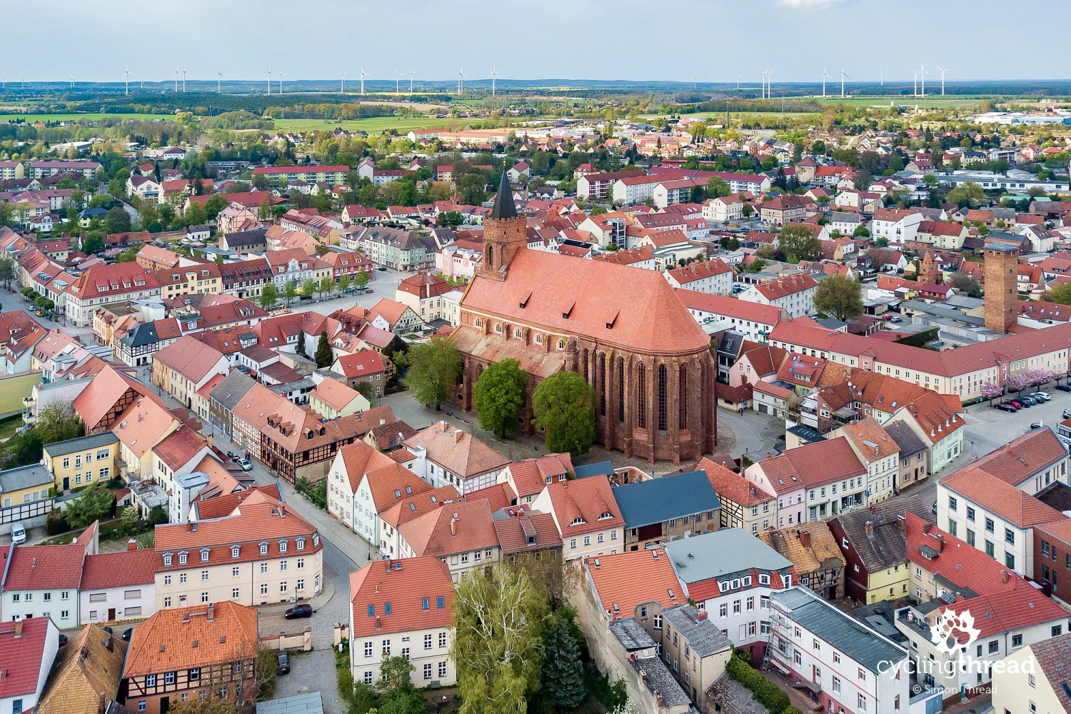 Historical center of Beeskow in Brandenburg
