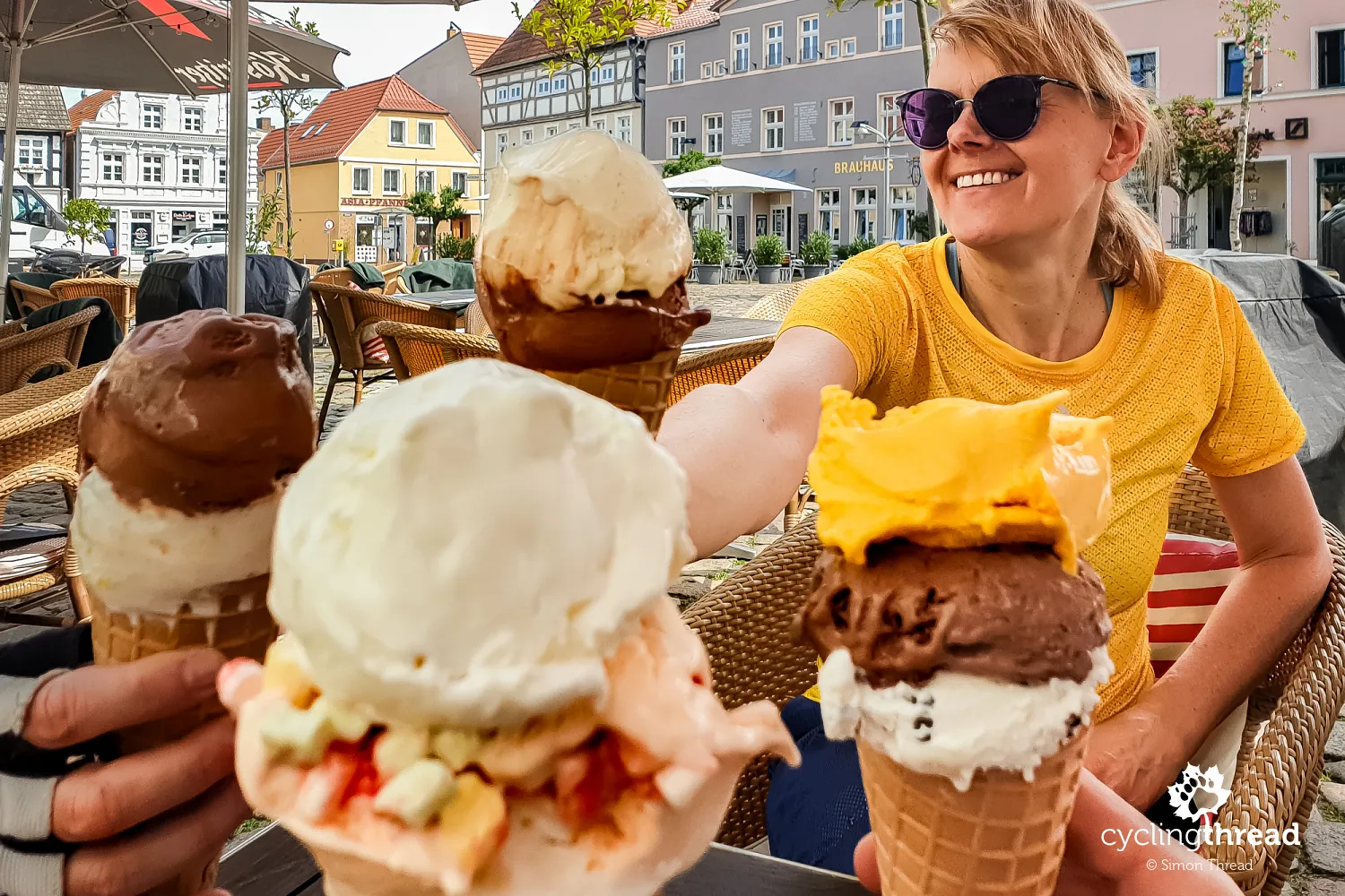 Ice cream at the market square in Ueckermünde