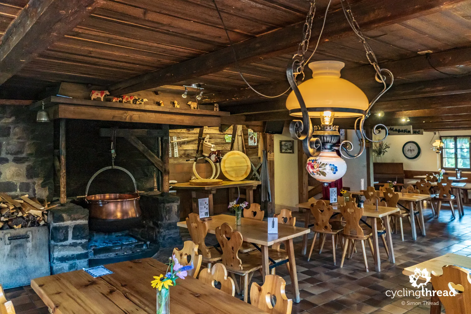 Inside the guesthouse in Chateau-d'Oex