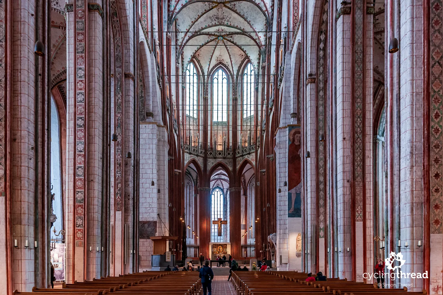 Interior of St. Mary's Church in Lübeck