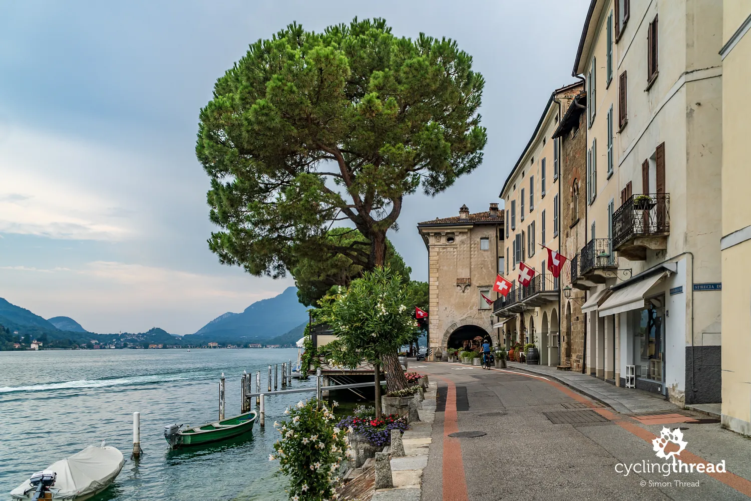 The lakeside road in Morcote