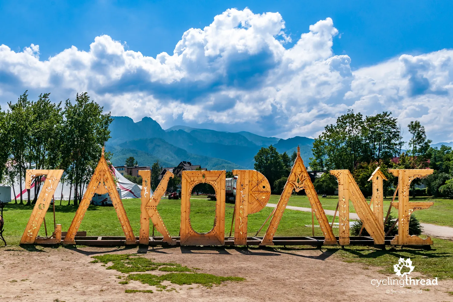 Large photo sign in Zakopane