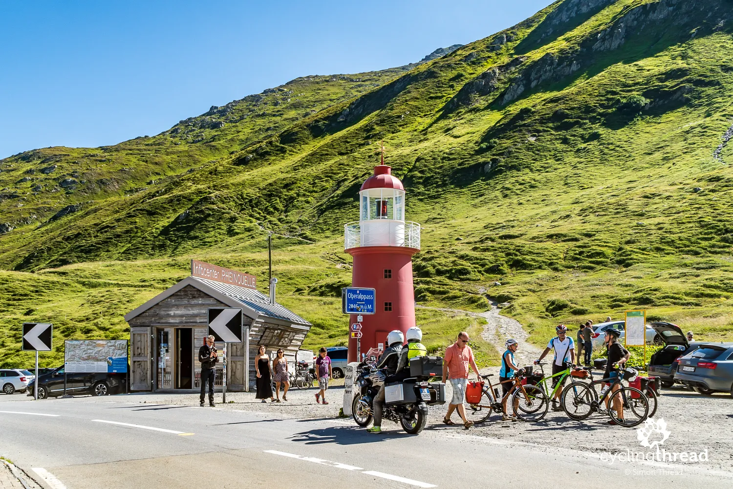 Lighthouse at Oberalp Pass in the Alps