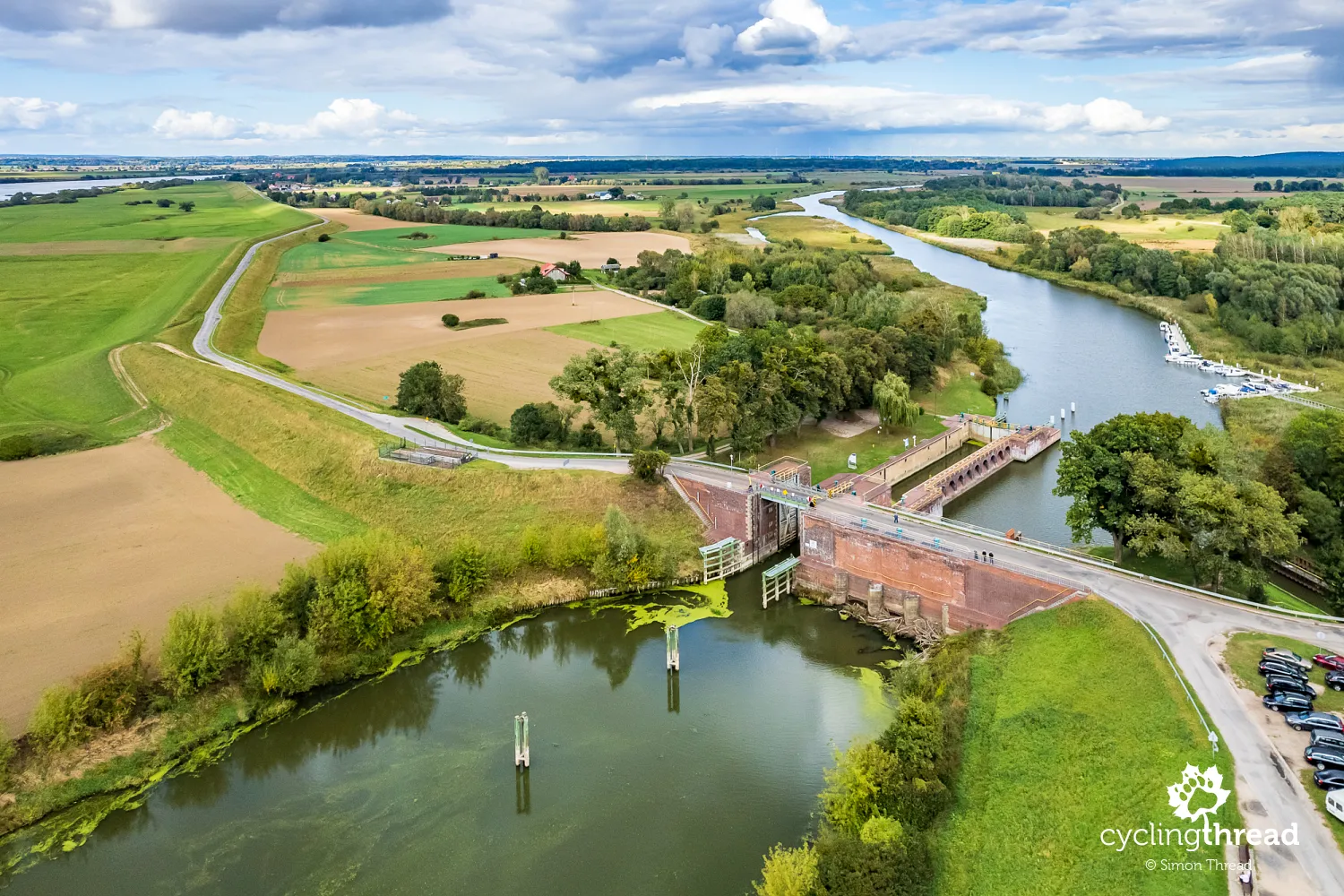 Locks in Biała Góra and the Nogat River