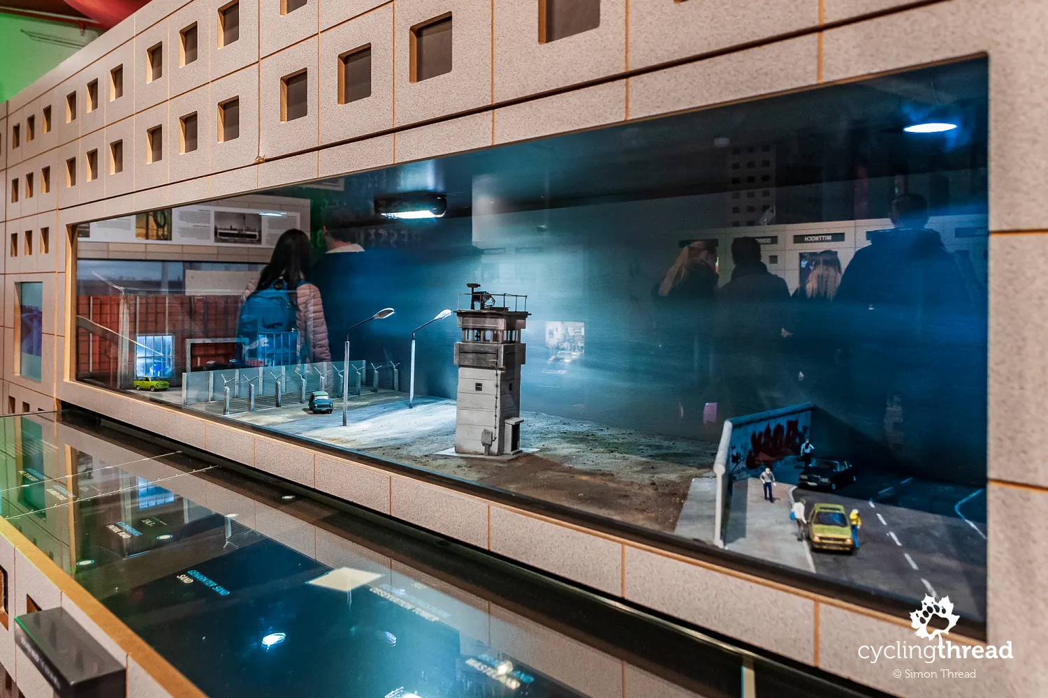 The model of the Berlin Wall at the DDR Museum