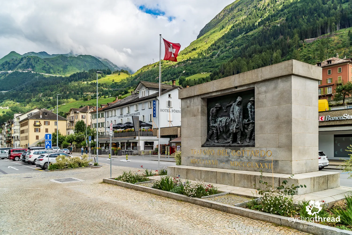 Monument to the builders of the Gotthard Tunnel in Airolo
