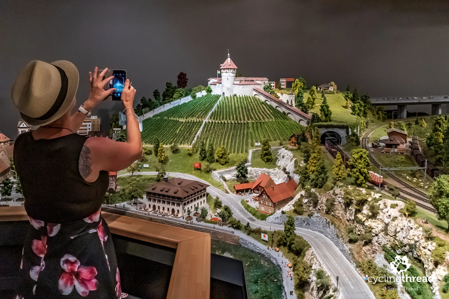 Munot fortress among the miniatures of Switzerland in Neuhausen