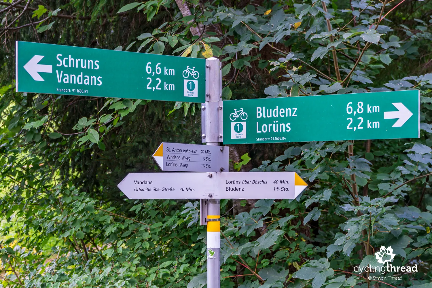 Official Vorarlberg cycling signs