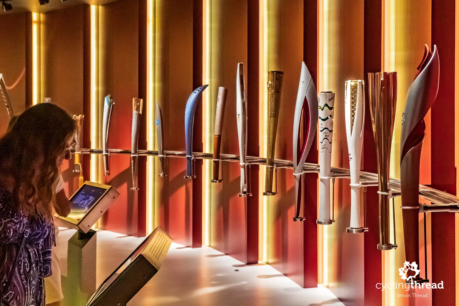 Olympic torch collection in the Olympic Museum in Lausanne