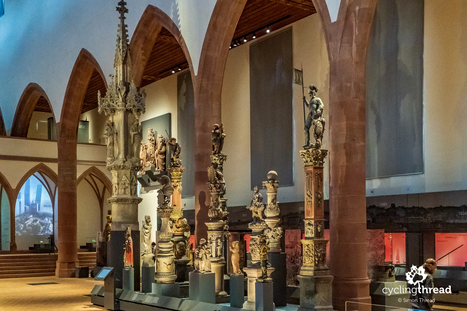 Original sculptures from fountains in the Historical Museum in Basel