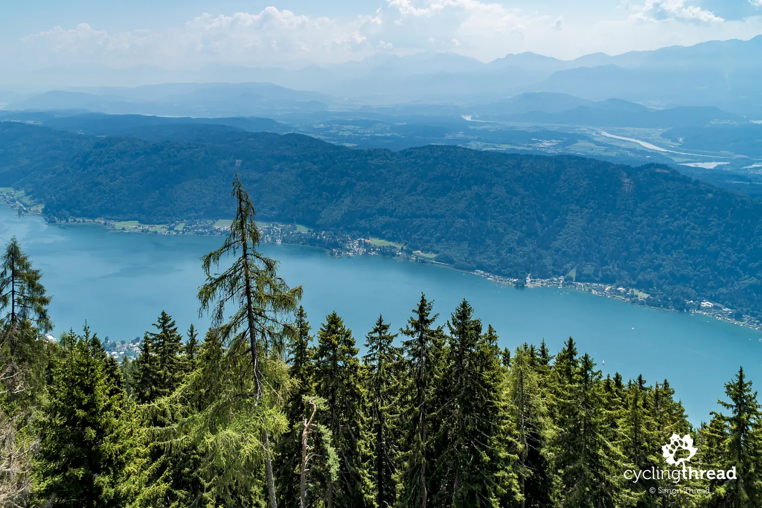 Ossiacher See seen from the Gerlitzen Alpe cable car